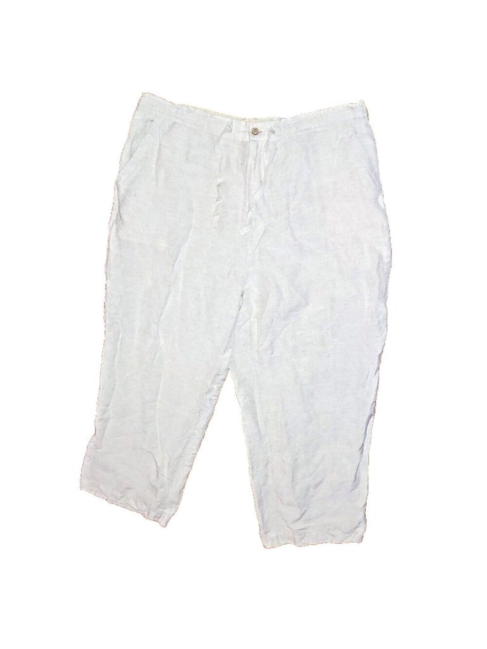 Cubavera Men’s Tan Linen Blend Drawstring Pants XXL Casual Relaxed Fit Pockets